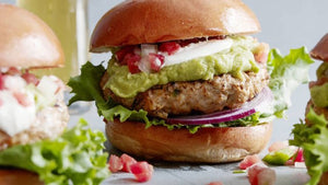 
                  
                    ALL-NATURAL CHICKEN BURGERS
                  
                